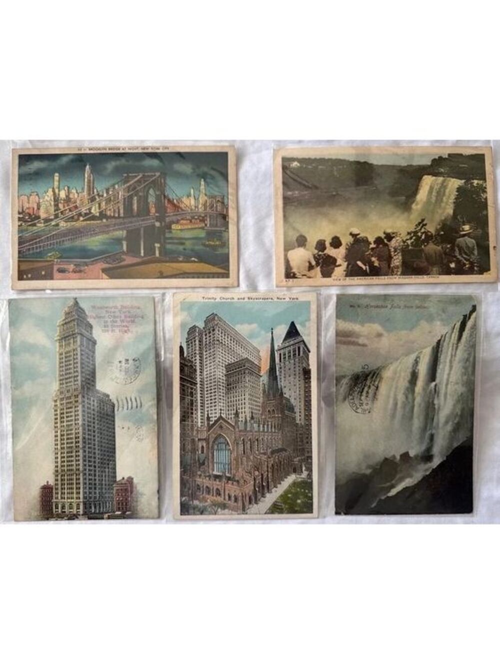 5 Antique Postcards from New York & Niagara Falls Review Pictures